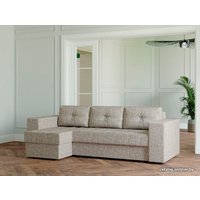 Угловой диван Настоящая мебель Ванкувер Лайт (угл., бон., левый, рогожка, бежевый)