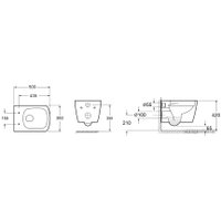 Унитаз подвесной Lavinia Boho Aveo Rimless 3306002R (чаша, пневмокрышка)