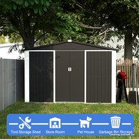  Wenzhou Хозблок-сарай запираемый с двускатной крышей 1850x2635x1920