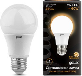 

Светодиодная лампочка Gauss E27 7Вт 2700K [102502107]