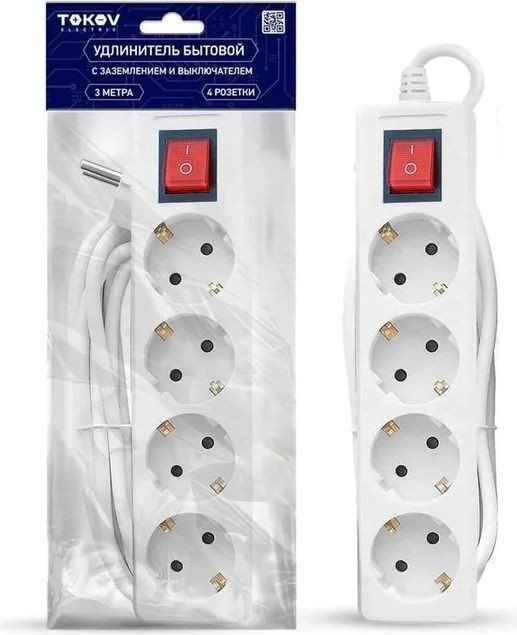 

Удлинитель Tokov Electric TKE-C01-BU4-3-1-ZV