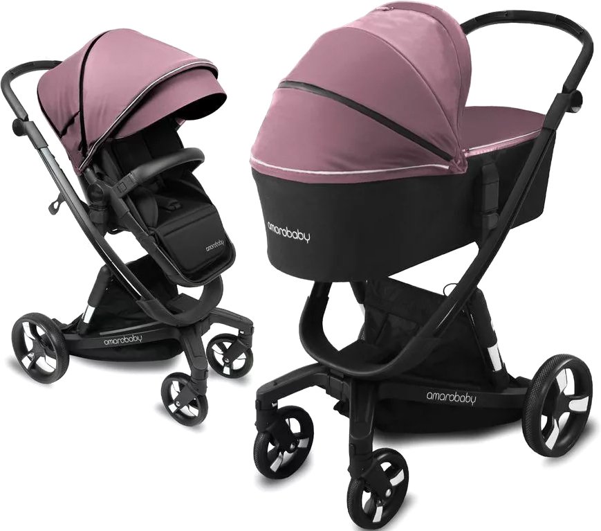 

Универсальная коляска Amarobaby Tutum (2 в 1, розовый)