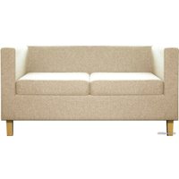 Софа Brioli Билли Д двухместный (рогожка, J1 кремовый/светлые ножки)