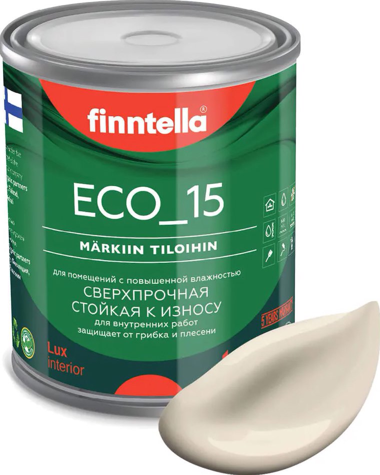 

Краска Finntella Eco 15 Liinavaatteet F-10-1-1-FL094 0.9 л (светло-бежевый)