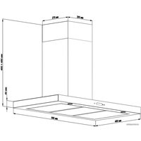 Кухонная вытяжка Backer CH90E-TGL200 Inox Black Glass