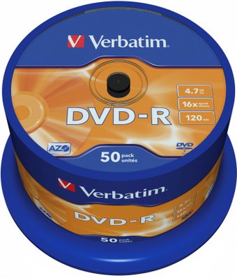 DVD-R диск Verbatim 4.7Gb 16x 43548 (50 шт.)