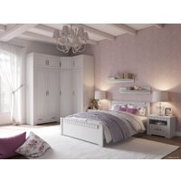 Кровать Мебельград Прованс с ортопедическим основанием 120x200 (бодега белая/платина премиум)