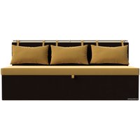 Диван Лига диванов Метро 114107 (микровельвет желтый/черный)