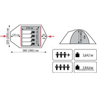 Треккинговая палатка Tramp Lite Camp 4