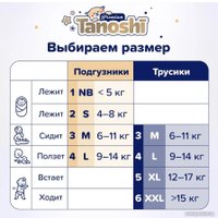 Подгузники Tanoshi Premium Baby Diapers XL 12-17 кг (38 шт)