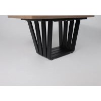 Кухонный стол Listvig Kameron раздвижной 160-205x90 (дуб веллингтон/черный)