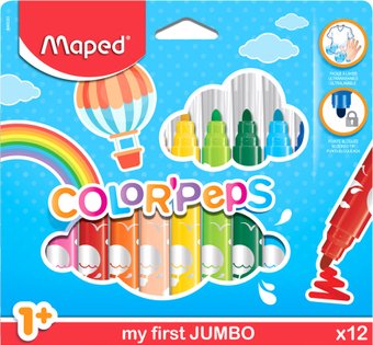 Фломастеры Maped Color Peps Jumbo 846020 (12шт)