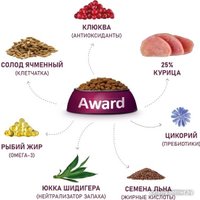 Сухой корм для кошек Award Adult Urinary (для профилактики мочекаменной болезни с курицей с добавлением клюквы, цикория и рыбьего жира) 1.5 кг