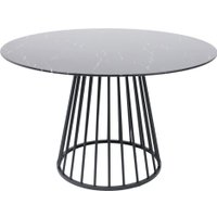 Кухонный стол AksHome Goto 120x75 (черный мрамор/черный)