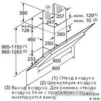 Кухонная вытяжка Bosch DWK 09E850