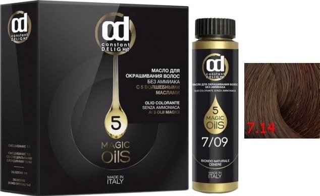 

Масло для окрашивания Constant Delight Olio-Colorante без аммиака 7.14 русый сандре бежевый