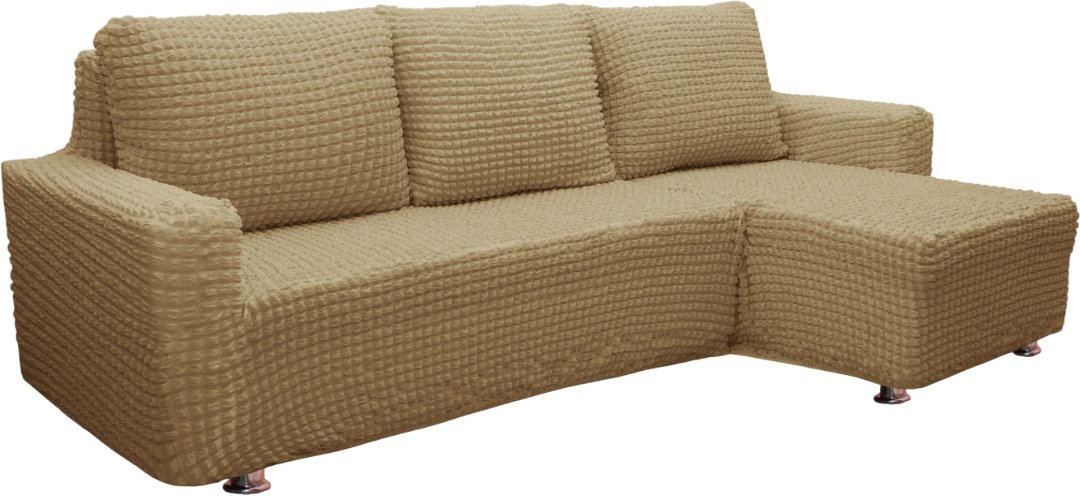 

Чехол для дивана Mio Tesoro С оттоманкой ПО-3 Люкс 6082 (капучино, правый)