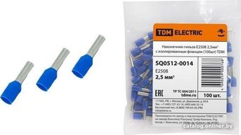 Наконечник-гильза для кабеля TDM Electric SQ0512-0014 (100 шт)