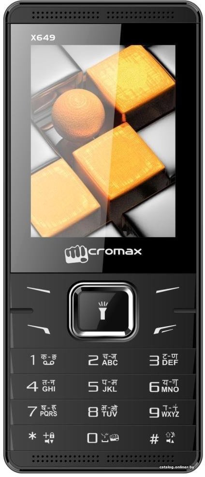 Кнопочный телефон Micromax X649 Black