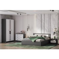 Комод Mio Tesoro Дольче 3 ящика (графит/белый)