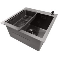 Кухонная мойка Stellar E4444NB (нано черный)