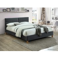 Кровать Signal Sierra Velvet tap. 150 160x200 (серый/дуб)