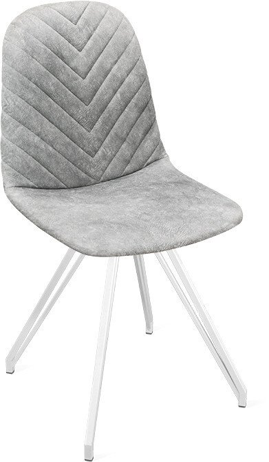 

Стул Трия Шерри К4 (белый матовый/микровелюр Wellmart Silver)