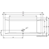 Ванна Riho Lugo 180x80 (без ножек)