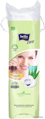 Ватные диски Bella Cotton Care с экстрактом алоэ (100 шт)