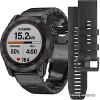 Умные часы Garmin Fenix 7X Sapphire Solar (серый карбон/серый карбон титан)