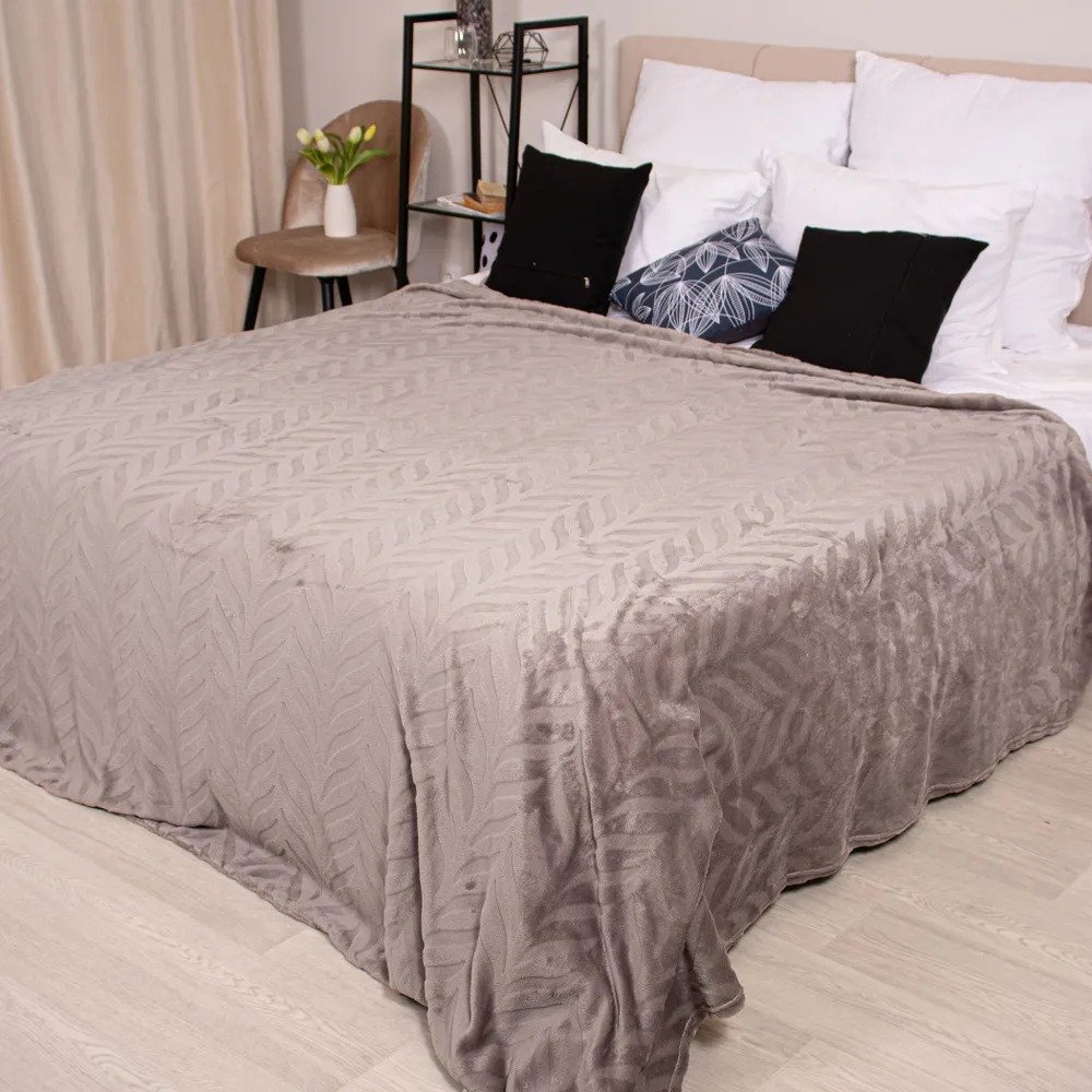 

Плед Casa Conforte Fiona 200x220 6155173 (серо-коричневый)