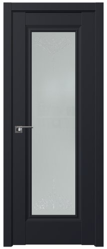 ProfilDoors 2.35U L 80x200 (черный матовый, стекло Франческа кристалл)