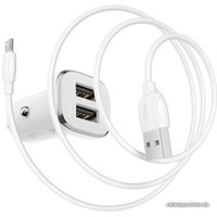 Автомобильное зарядное Borofone BZ12 microUSB (белый)
