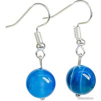 Серьги Wolves Элитный Агат 40788 №2 (синий)