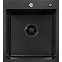 Кухонная мойка ARFEKA ECO AR 450*500 + cмеситель JAPETO BLACK PVD