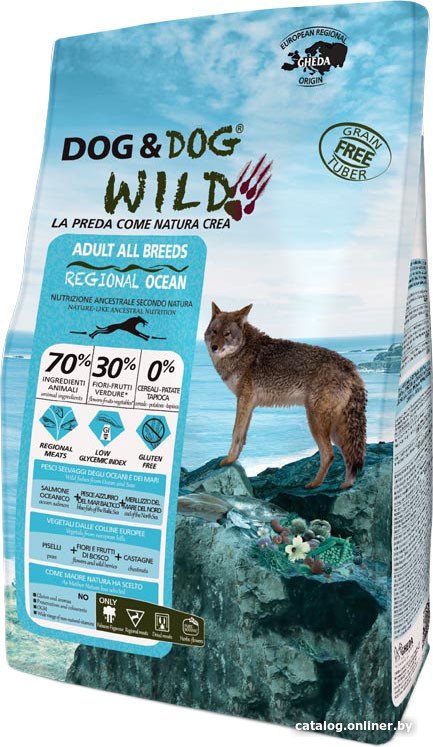 Сухой корм для собак Dog&Dog Wild Regional Ocean Adult (для взрослых пород) 2 кг