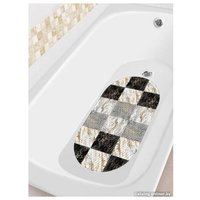 Коврик на присосках Varmax Gold Marble DF-270 (68x38, черный/серый)