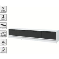 Тумба Интерлиния ТВ Концепт КТ-ТВ4-35 (антрацит/белый платинум)