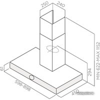 Кухонная вытяжка Jetair Touch BL/A/90 (PRF0099978)