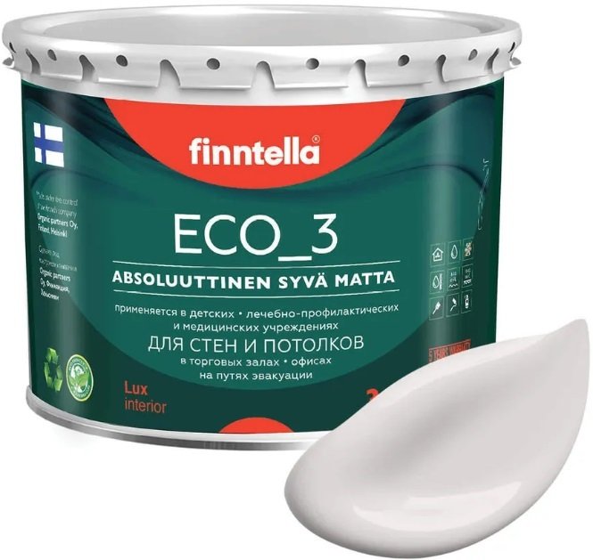 

Краска Finntella Eco 3 Wash and Clean Hoyrya F-08-1-3-LG179 2.7 л (блед.-лиловый)