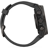 Умные часы Garmin Fenix 8 Sapphire 43мм (титановый угольно-черный DLC, пепельно-серый ремешок)