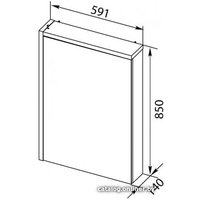  Aquanet Шкаф с зеркалом Фостер 60 00202060 (эвкалипт мистери/белый)