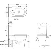 Унитаз напольный Aquanet Nova-C1 Rimless BL-101N-TPT-A (с бачком)