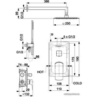 Душевая система  Armatura Mokait 5539-511-00