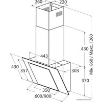Кухонная вытяжка CATA Ceres 900 XGWH