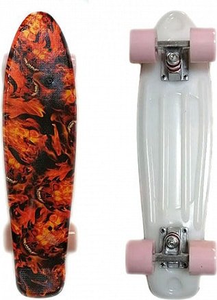 

Пенниборд Display Penny Board 21" (fireskull/light pink)