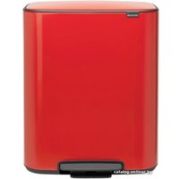 Система сортировки мусора Brabantia Bo Pedal Bin 2 x 30 л (пламенно-красный)