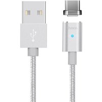 Кабель Hoco U16 Magnetic USB Type-A - USB Type-C (1.2 м, серебристый)