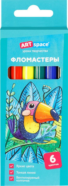 

Фломастеры ArtSpace Милые зверушки WP6_26889 (6 цв)