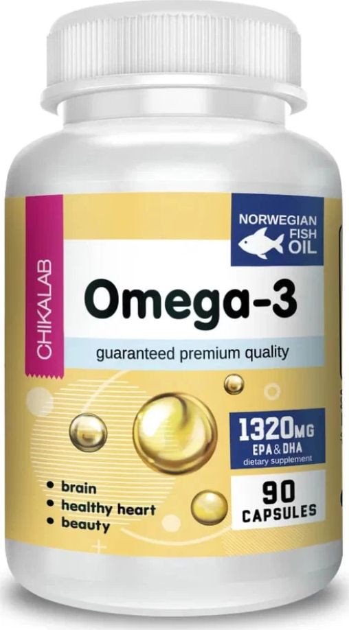 БАД Chikalab Omega-3 высокой концентрации (90 капсул)